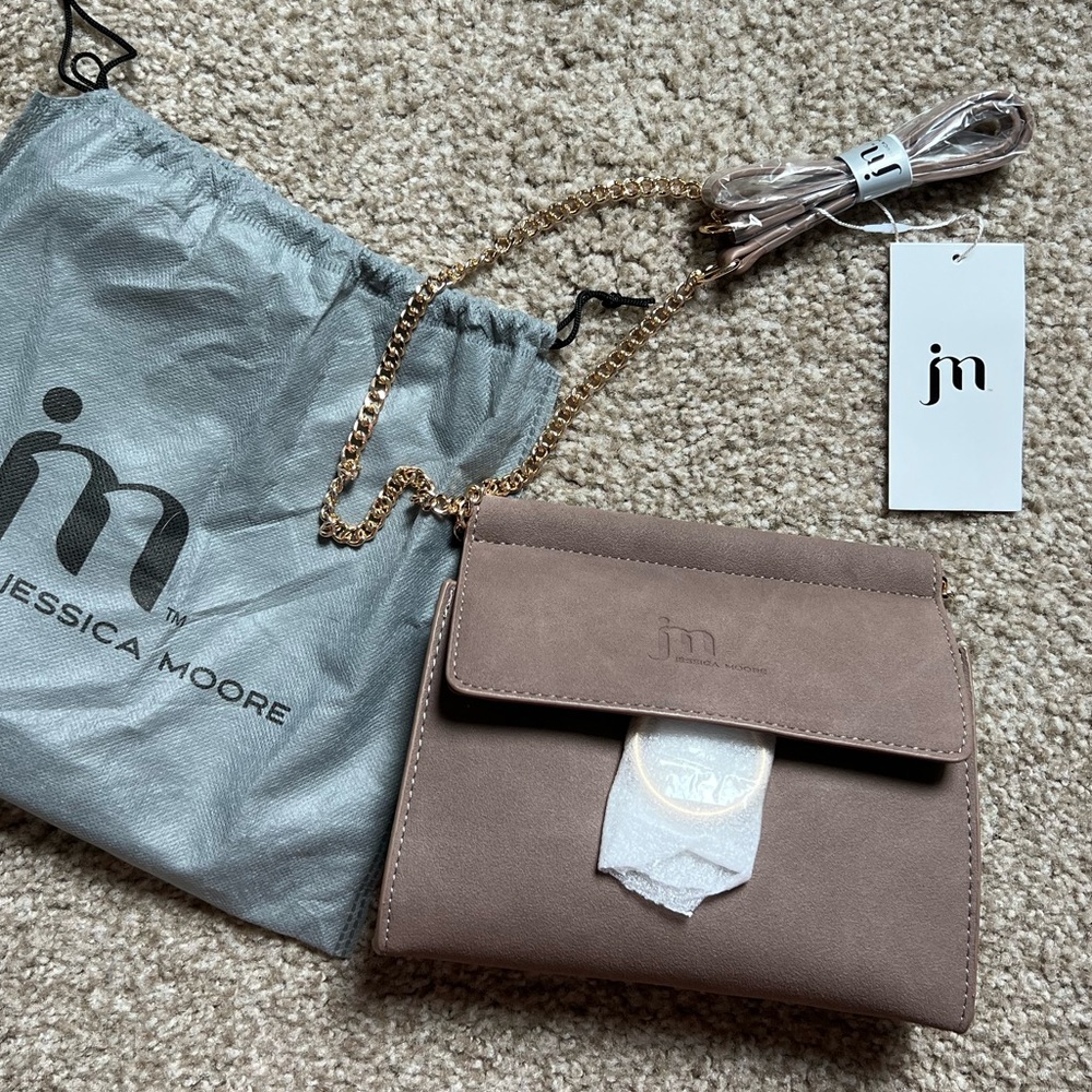 ⭐️NWT Jessica Moore Suede Crossbody Bag